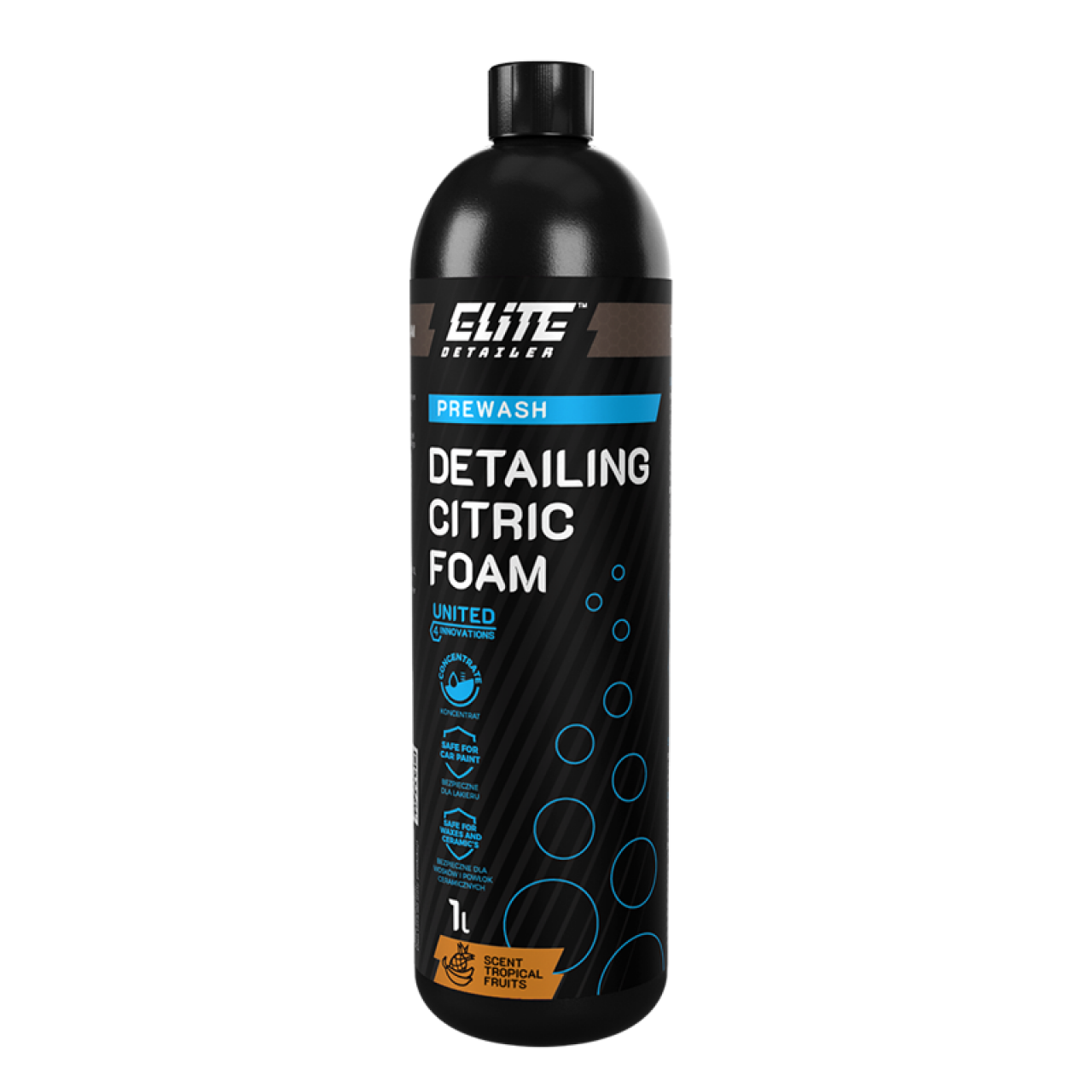 Ενεργός Αφρός Detailing Citric Foam 1L, Ιδιαίτερα συμπυκνωμένος ενεργός αφρός με άρωμα τροπικών φρούτων.