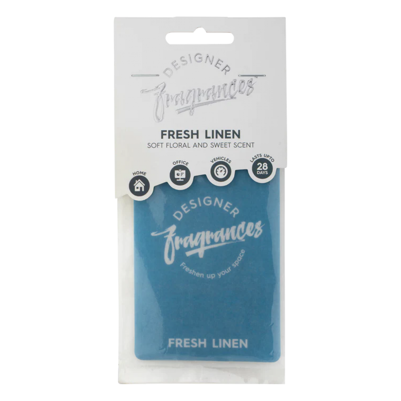 Designer Fragrances Fresh Linen Air Freshener card