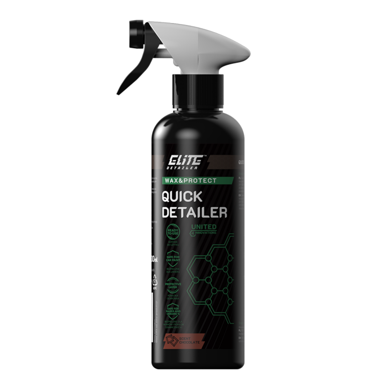 Quick Detailer 500ml - Επαγγελματικός Λεπτομερειακός Καθαριστής Αυτοκινήτου με Άρωμα Σοκολάτας και Διαρκή Υδροφοβική Προστασία