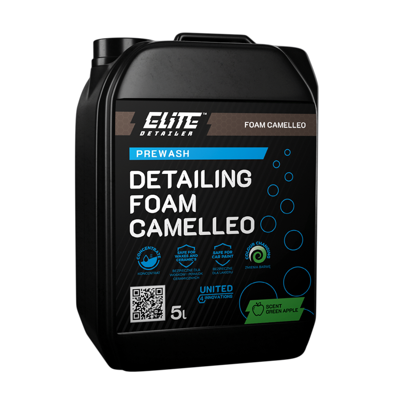 Detailing Foam Camelleo 5L - Επαναστατικός Αφρός Προπλύσης με Αλλαγή Χρώματος και Άρωμα Πράσινου Μήλου